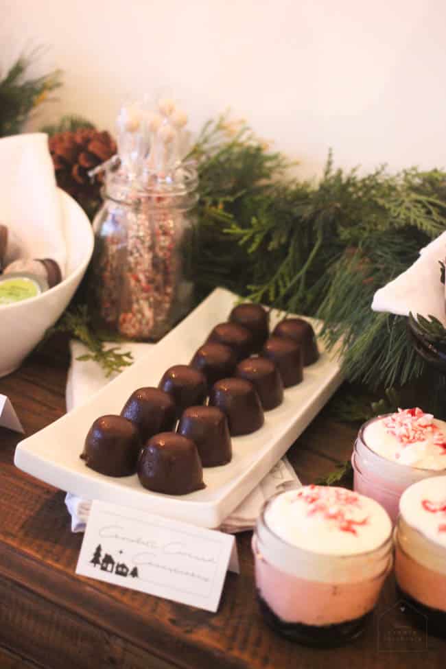 Desserts on a coffee and dessert bar.