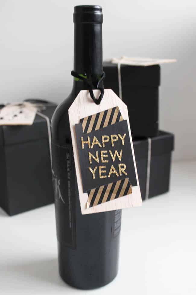 wine with a tag