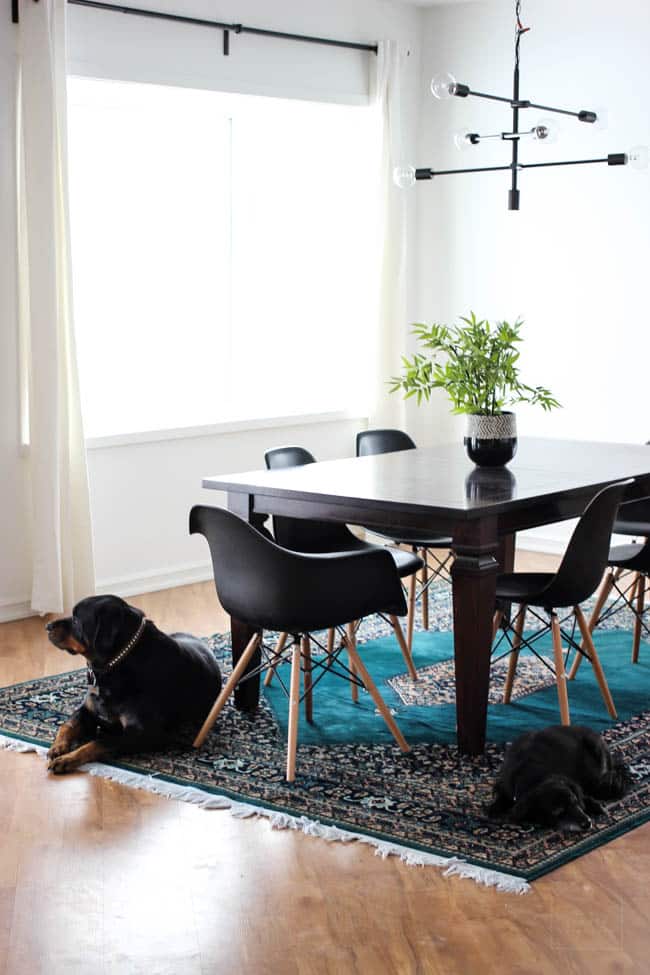 The first update of our modern dining room is done, but there are a ton more plans in the works. Love the minimalist nordic vibes in this room. Come let us know what you think!