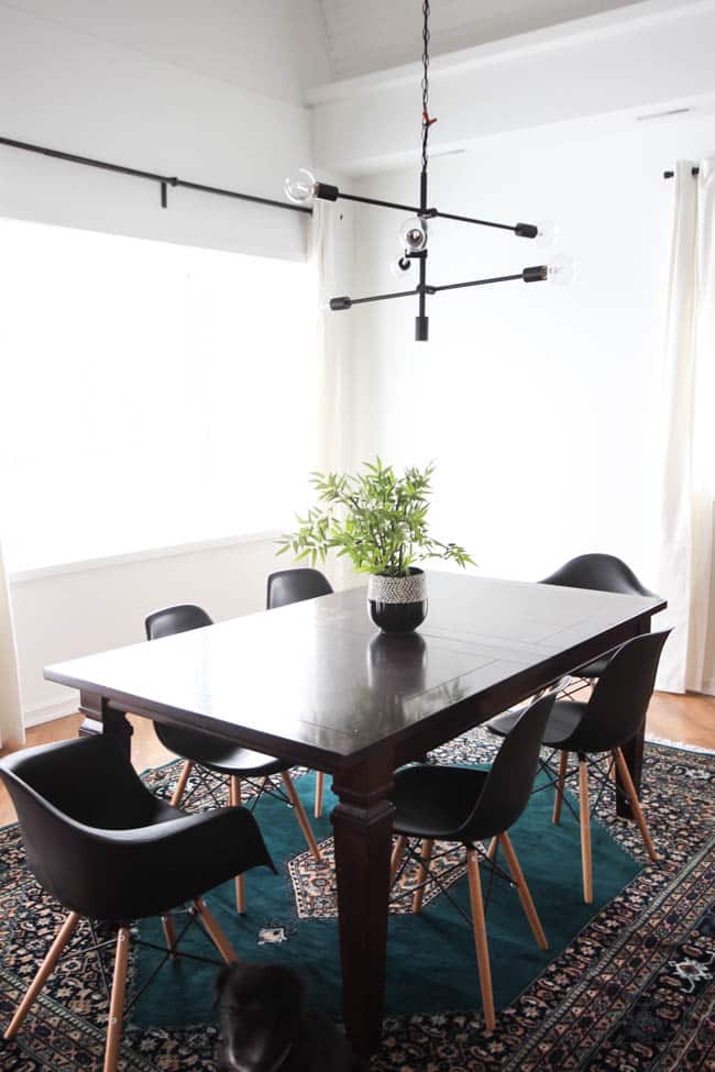 The first update of our modern dining room is done, but there are a ton more plans in the works. Love the minimalist nordic vibes in this room. Come let us know what you think!