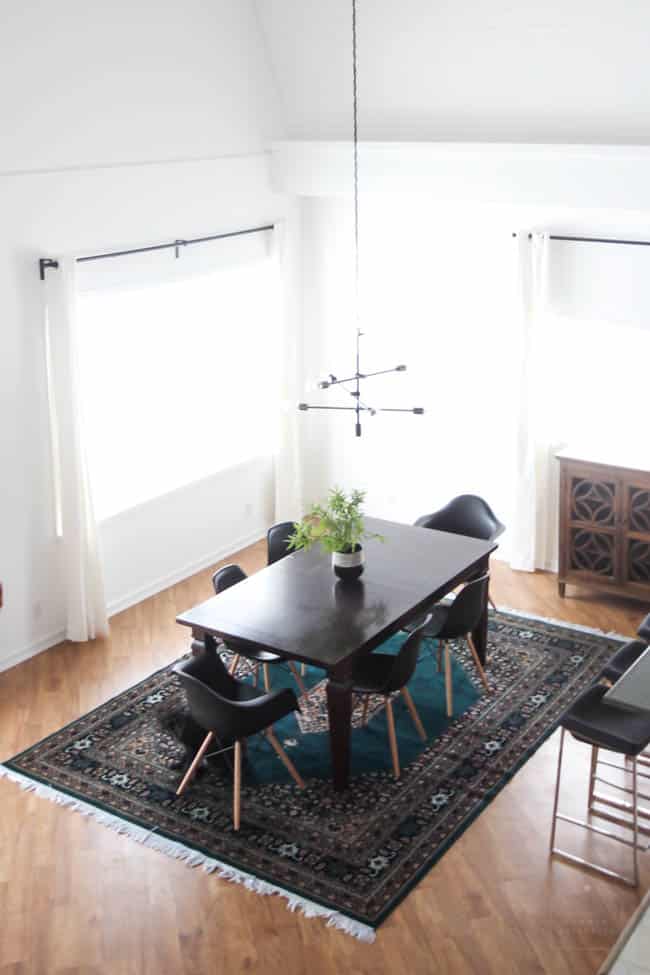 The first update of our modern dining room is done, but there are a ton more plans in the works. Love the minimalist nordic vibes in this room. Come let us know what you think!