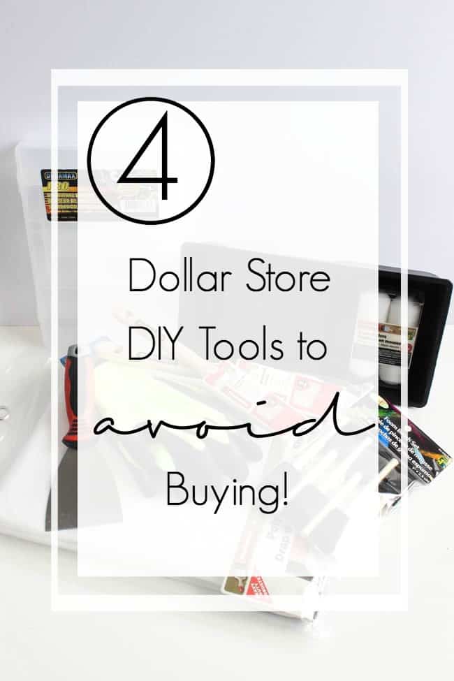 Ever wonder if you should buy a DIY tool from the Dollar Store? Here's the 8 items we would recommend buying at the Dollar Store instead of the hardware store! Plus a few items we would definitely avoid at the dollar store too!