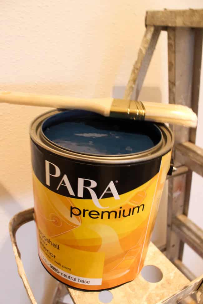 This deep navy color is the perfect wall color for painting textured walls