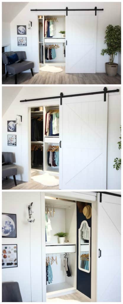 A stunning dream closet is possible, even when you only have a small space to work with! Love the modern ideas for this his & hers closet. A beautifully organized walk-in closet for a small room!