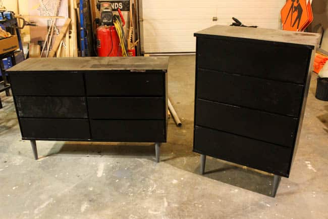 We thrifted these dressers for FREE but they badly needed a DIY makeover
