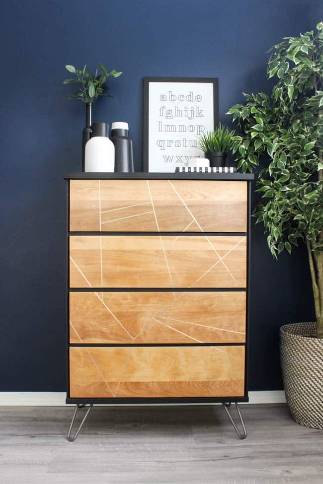 This thrifted dresser makeover came together perfectly to make this modern, stylish new dresser