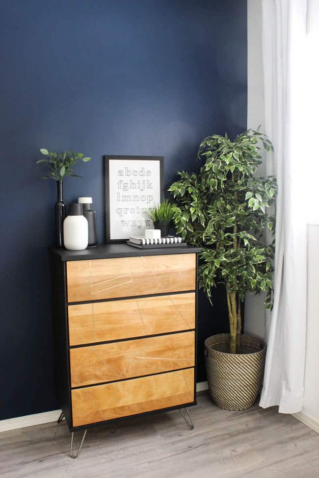 I love the modern look of this dresser - and it was such an easy DIY project!