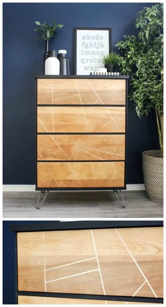 This tall dresser looks like it came straight from the store - you'd never be able to tell we thrifted these for FREE!