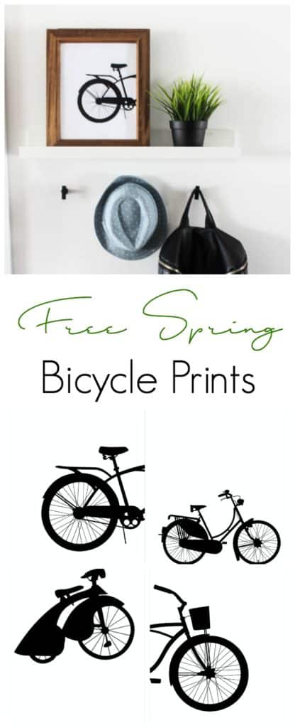 A Modern Free Printable to Spruce up your home for the Spring! Love these minimalist bicycle prints! Perfect for any season! #nordic #scandinavian #modernhome