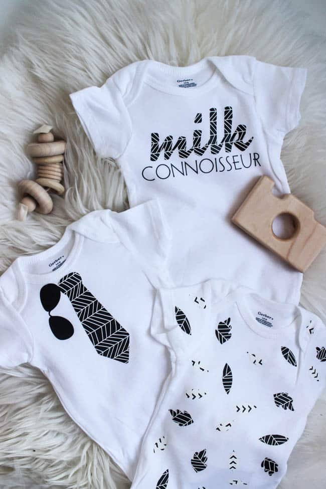 These DIY baby onesies are a perfect craft if you're expecting a new addition, or as a customized and homemade baby shower gift!