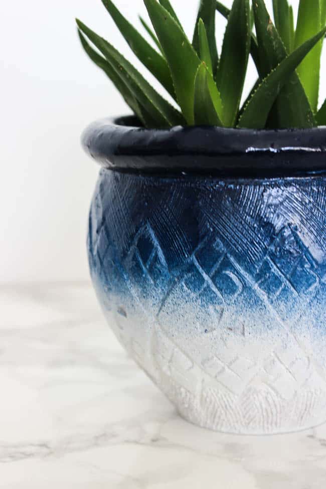 Ombre ceramic pots