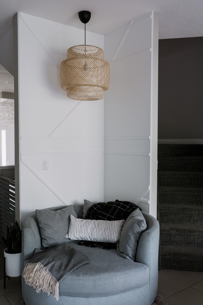 DIY Moulding Accent Wall in the Corner