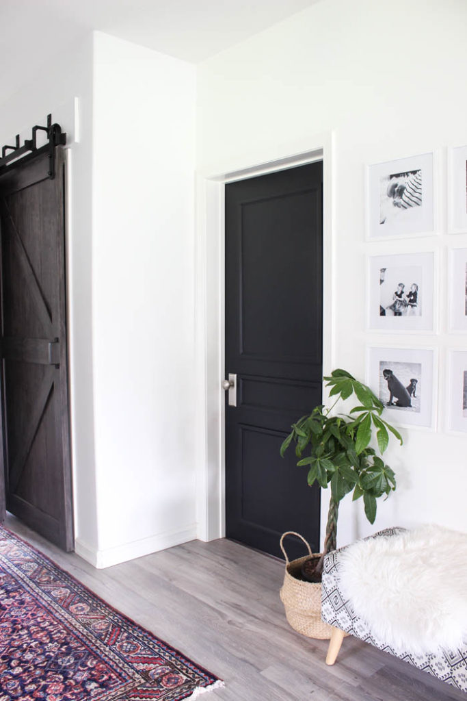 Hallway door shown after being renovated