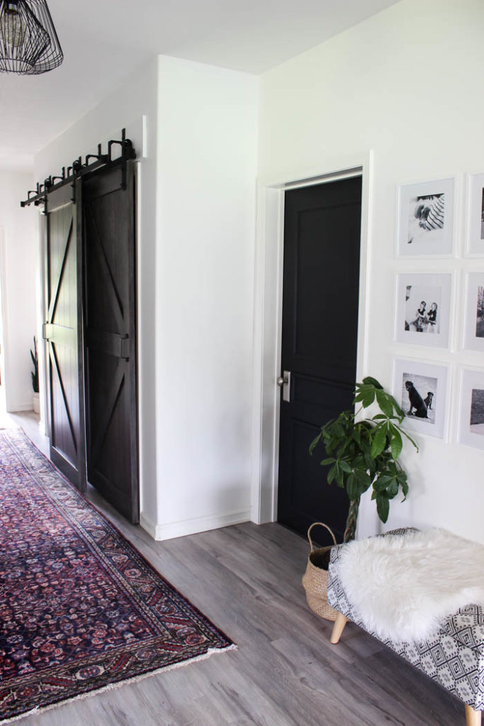 Hallway door shown after being renovated