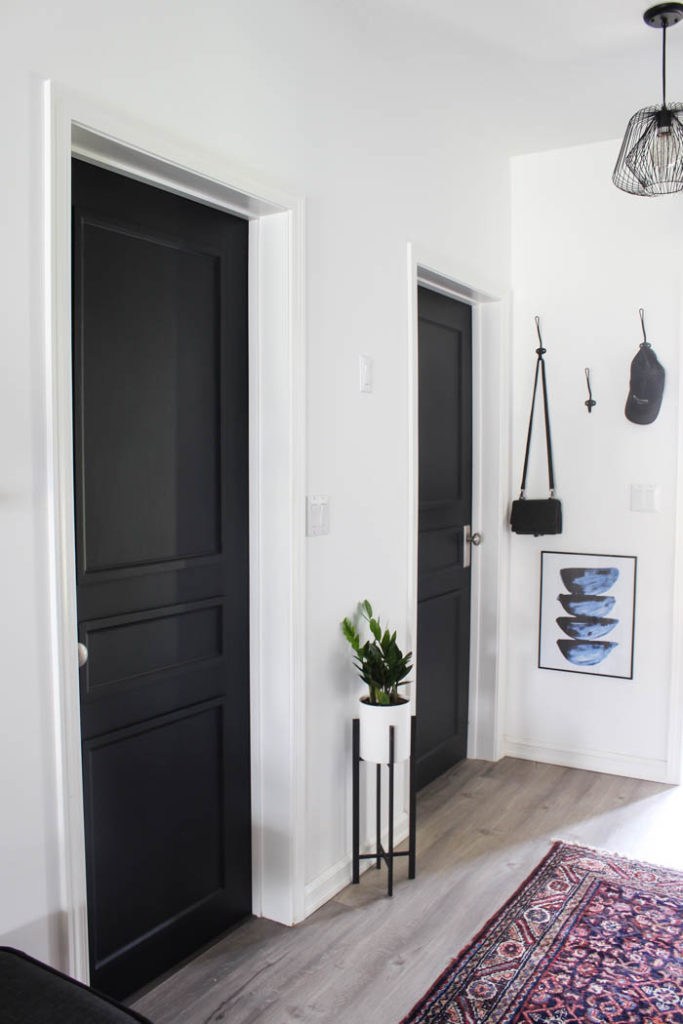 Front room doors shown after being renovated