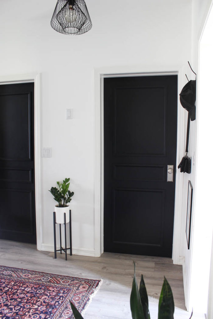 A front room door shown after being renovated