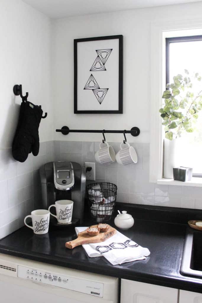 My DIY stamped tea towels look great with the rest of my kitchen decor