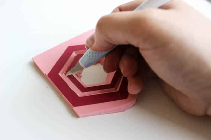 Carve out the design to make your stamp