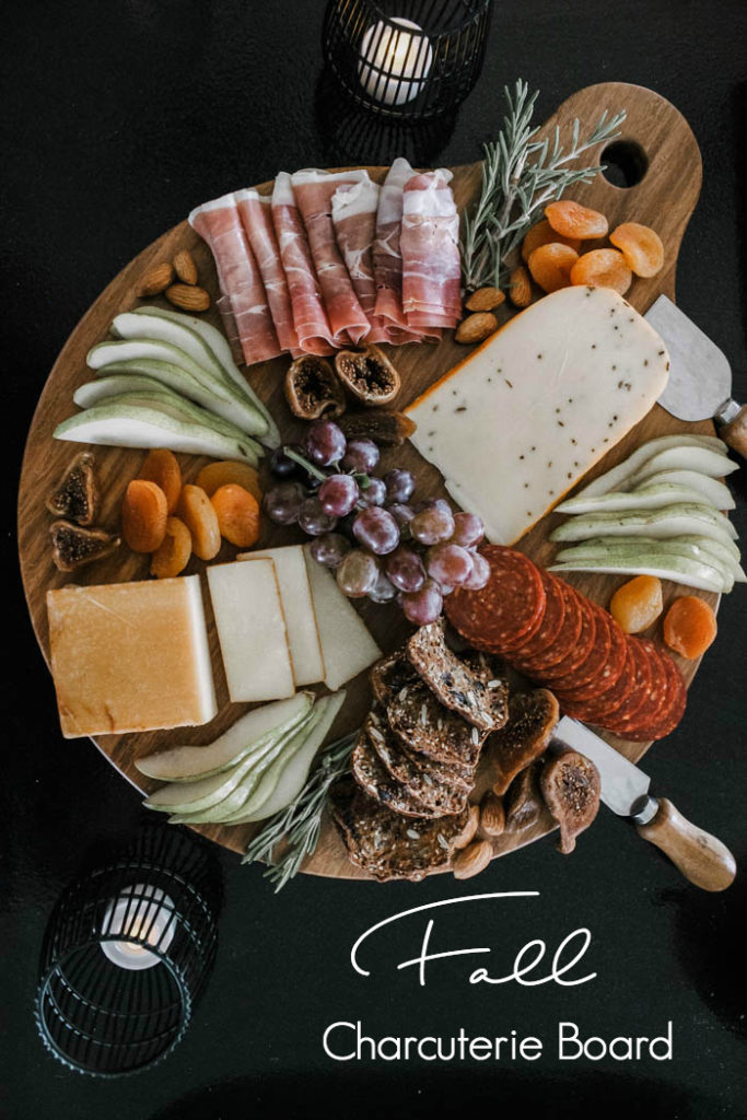 This Fall-themed charcuterie board is perfect for a Thanksgiving get-together