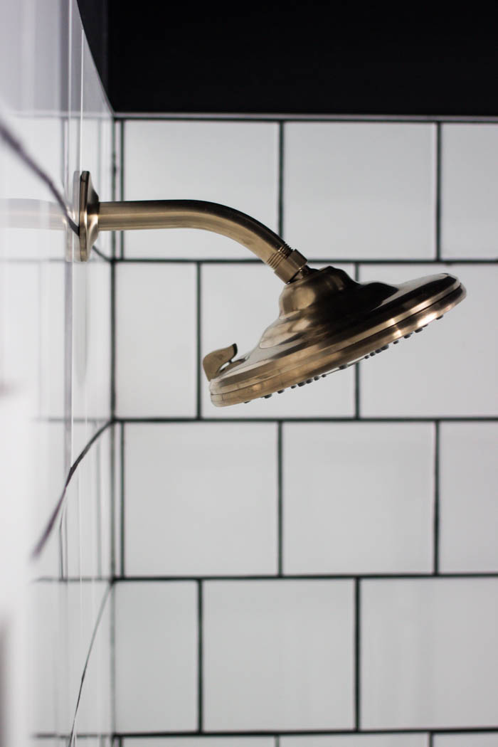 Shower head for the shower in the modern bathroom.