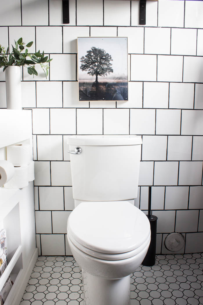 Toilet in the modern bathroom.