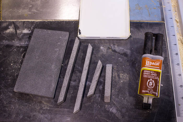 Sleek modern soap dish! Love this easy modern DIY using leftover tile! Love the chic and masculine feel to this modern DIY project on a budget. Looks amazing in this modern bathroom! #budgetfriendly #modernbathroom #basalt #leftovertile #makeover 