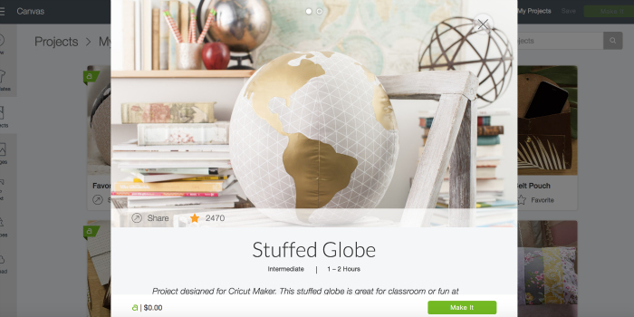 Cricut Design Space Stuffed Globe with the Rotary Blade