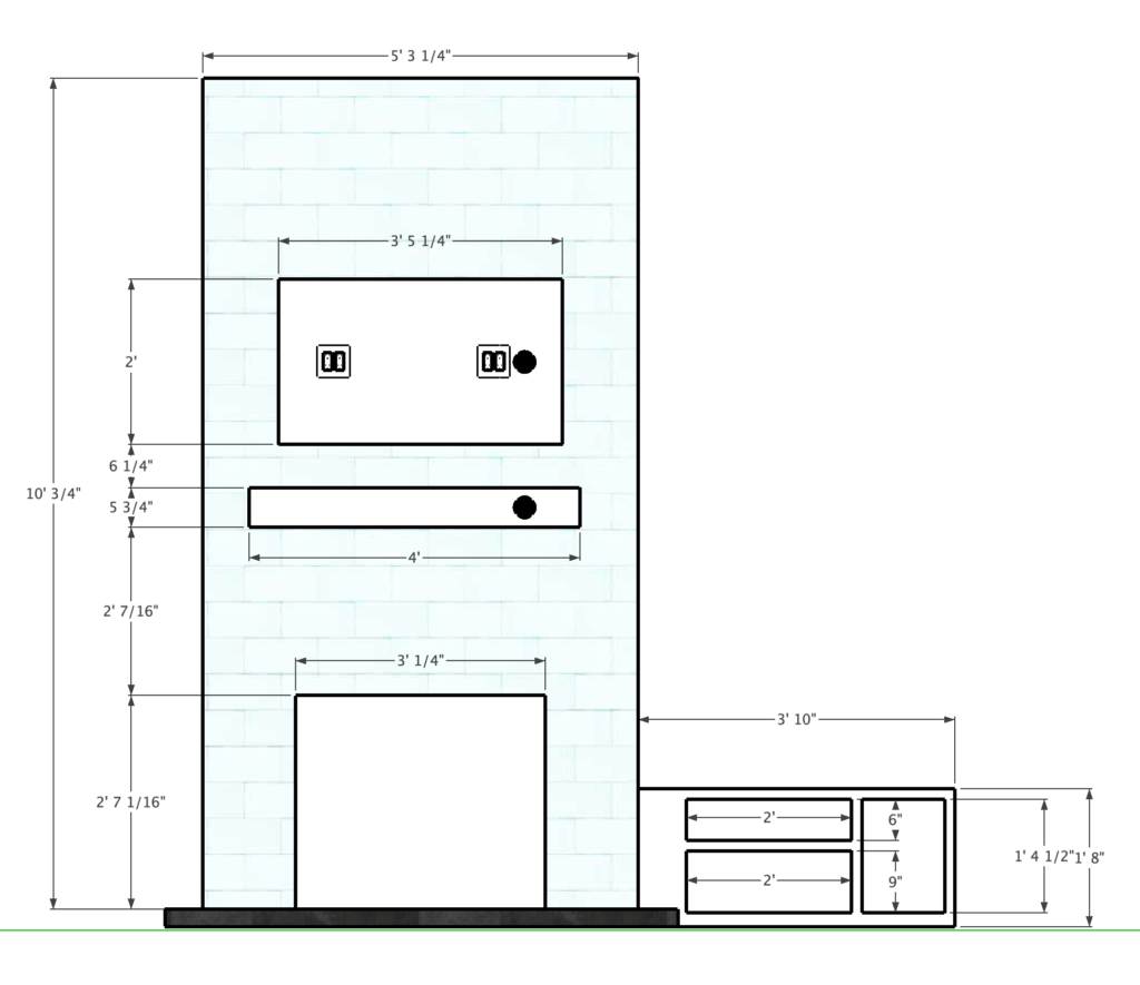 build plans for fireplace surround and bench seat