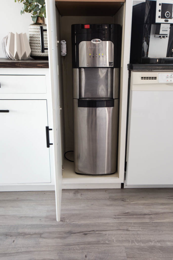 water cooler in the cabinet