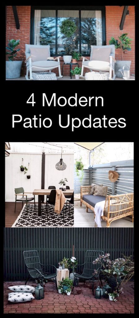 Collage of modern patios