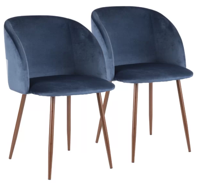 modern blue velvet dining chairs
