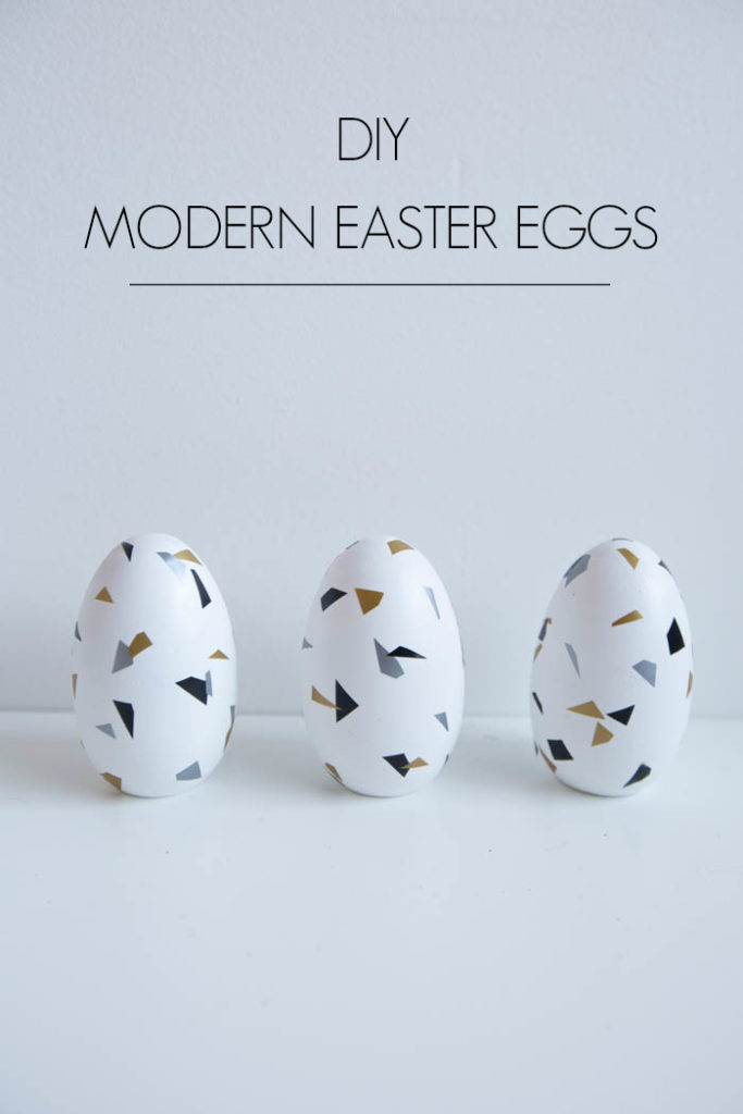 Minimalist, nordic Easter Eggs with text overlay reading Modern Easter Eggs
