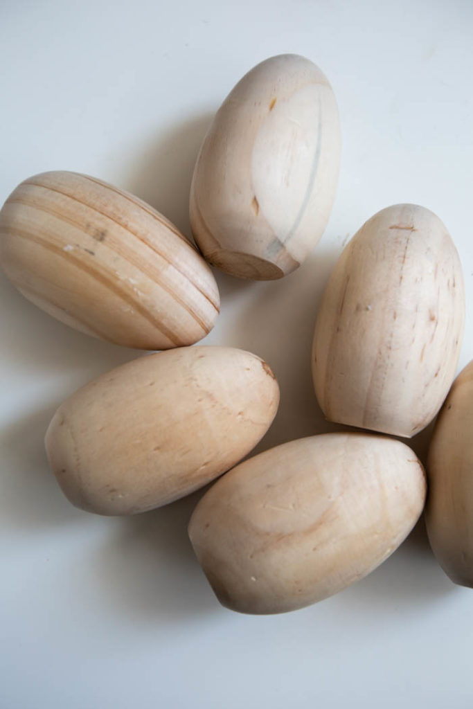 wooden easter eggs