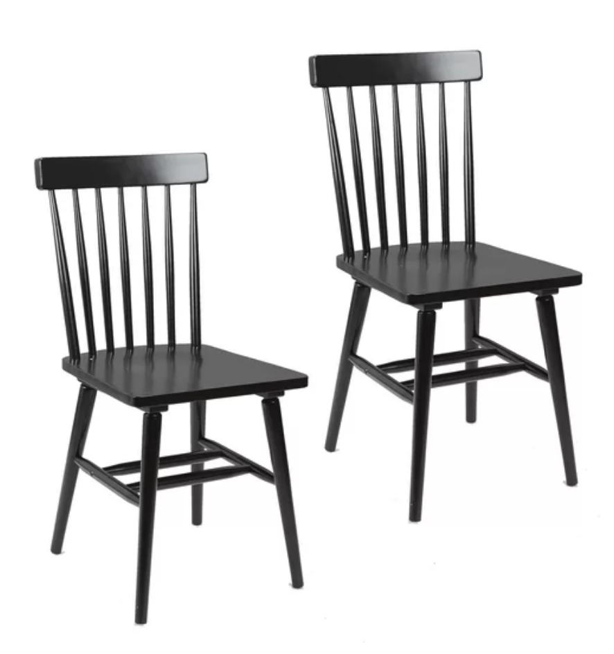 black dining chairs