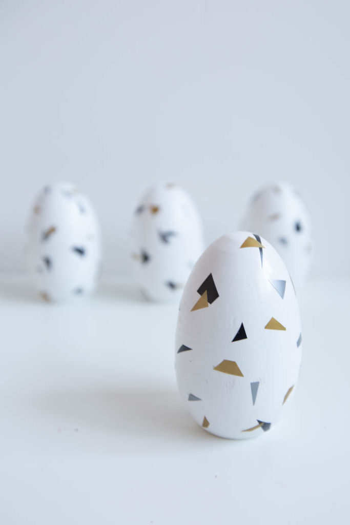 terrazzo pattern on a modern Easter Egg