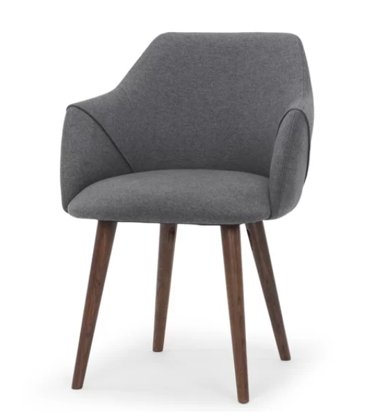 grey fabric dining chair or desk chair