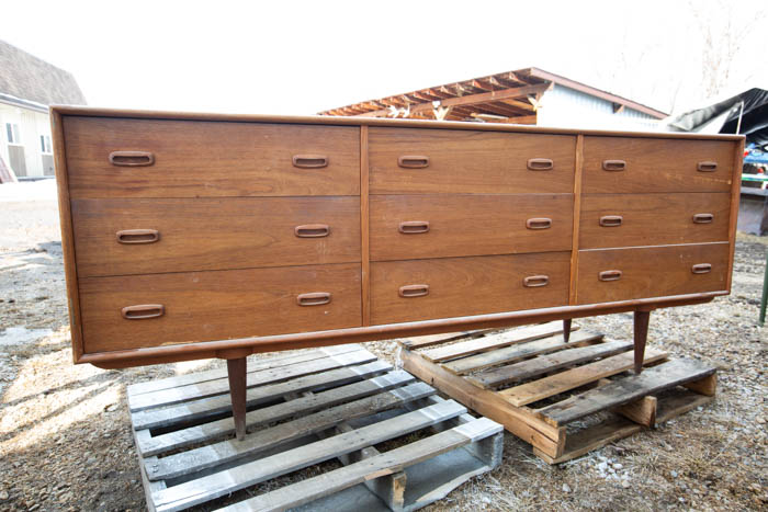 mid-century modern antique sideboard 