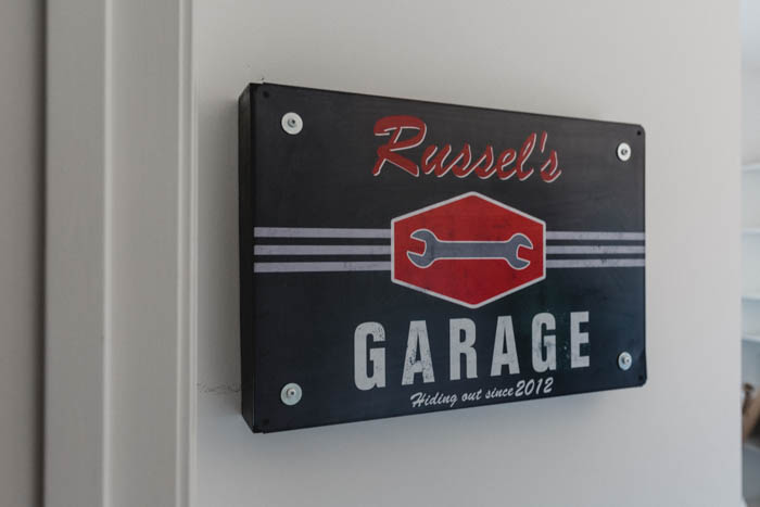 Personalized garage sign