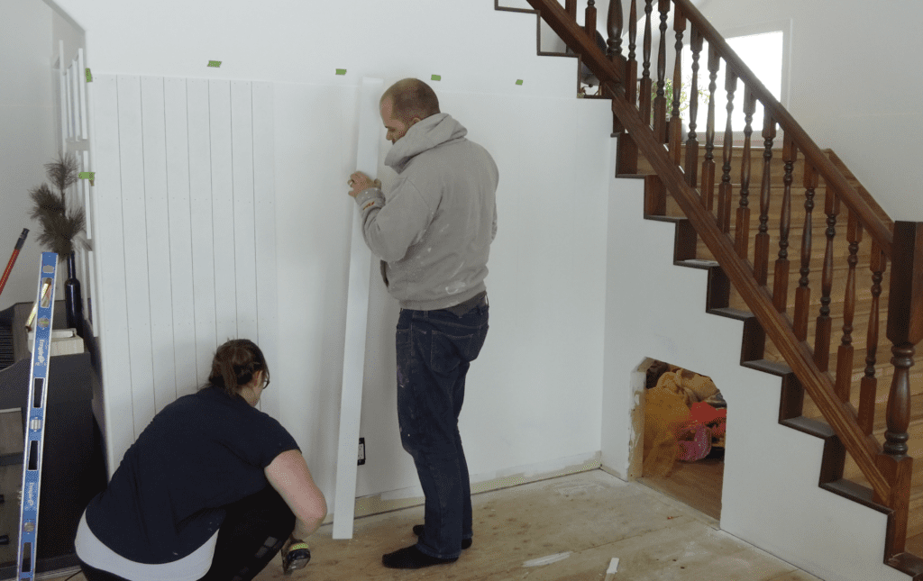 DIY shiplap wall!