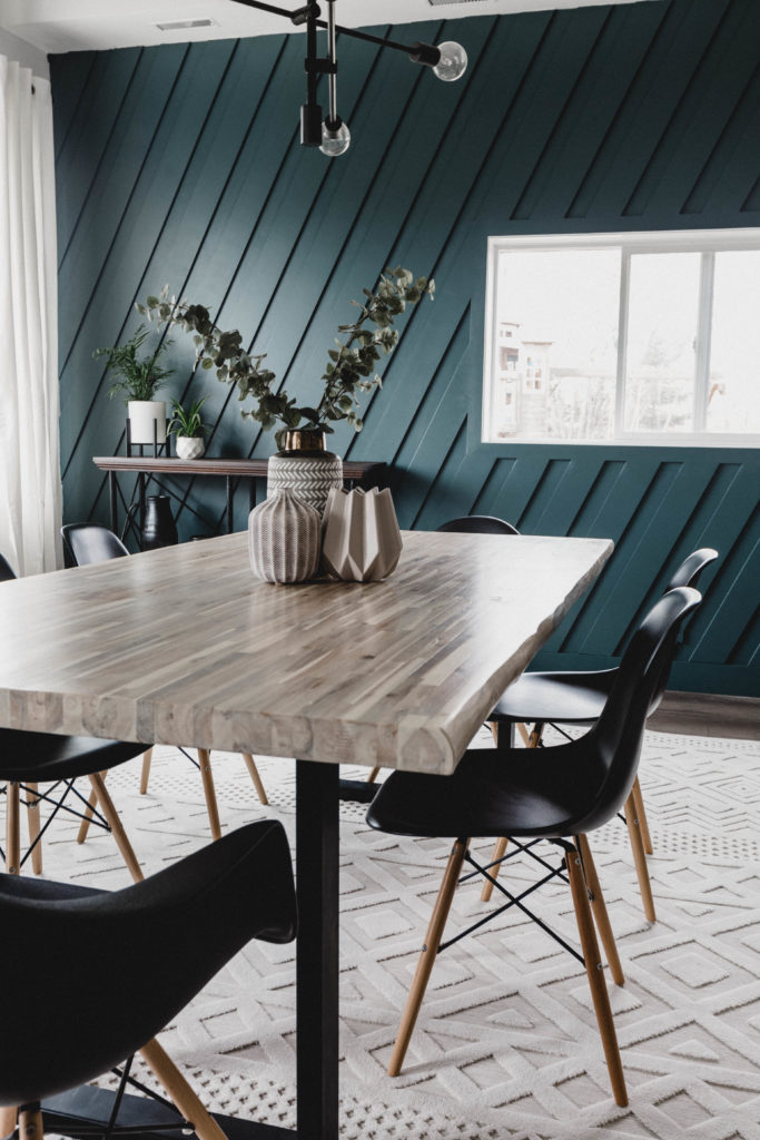 DIY live edge table in the dining room