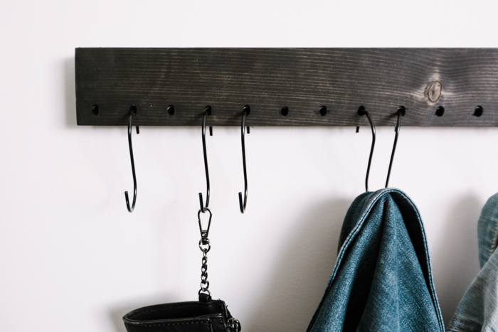 coat rack with S hooks