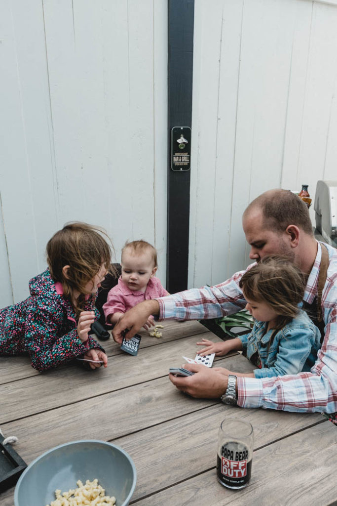 Playing games with kids on Father's Day