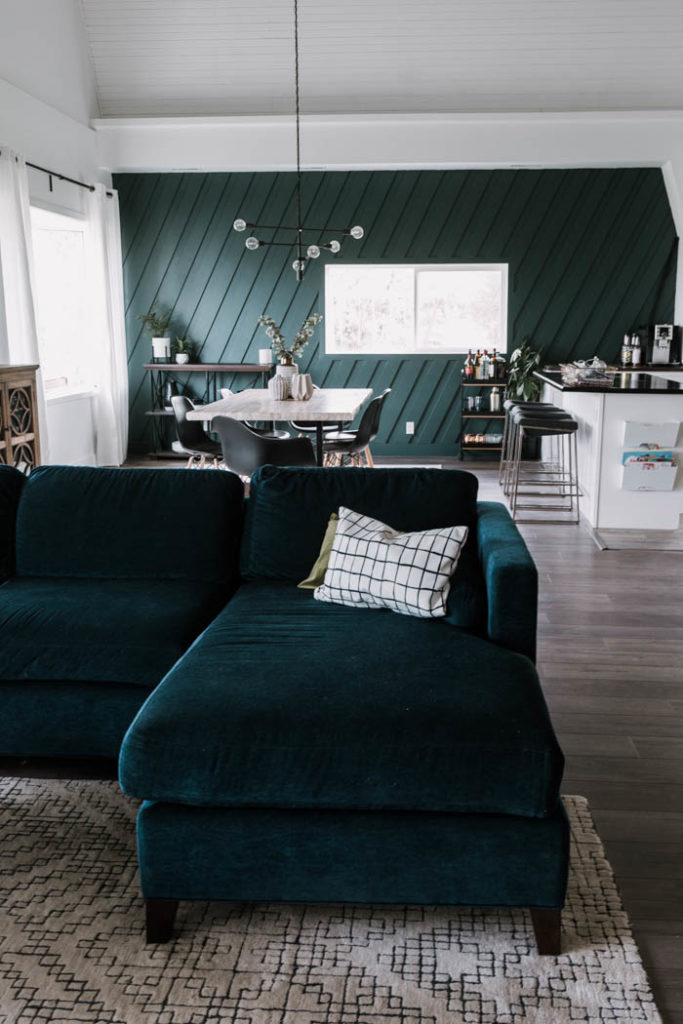 modern black and white pillow on the couch