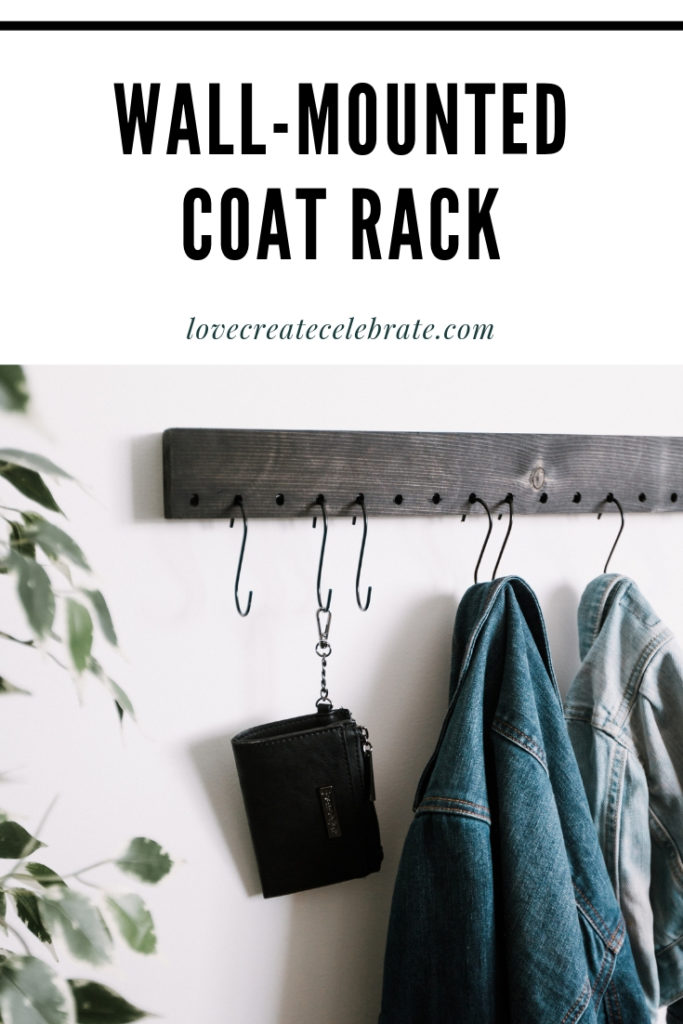 coat rack with text overlay reading "wall-mounted coat rack"