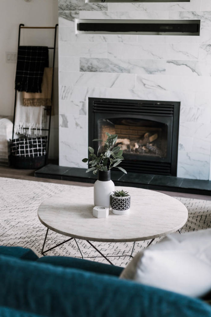 modern coffee table styling for summer