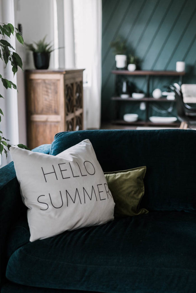 Hello summer modern pillow design