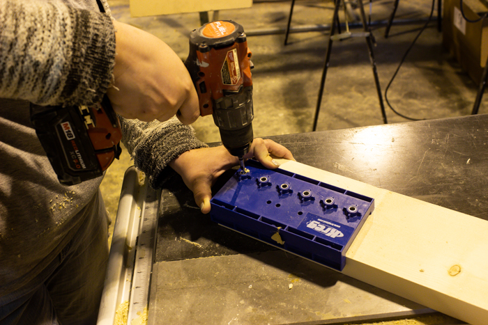 Using a shelf pin jig