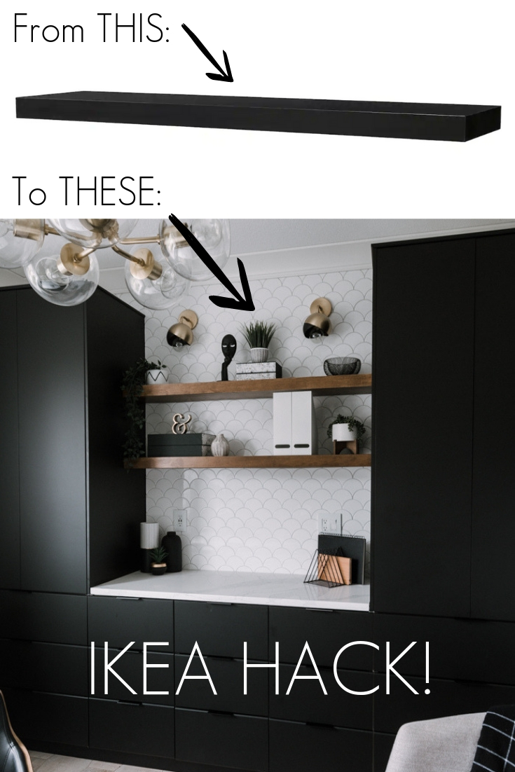 Easy DIY Floating Shelves [an IKEA hack!] - Lindi & Russ