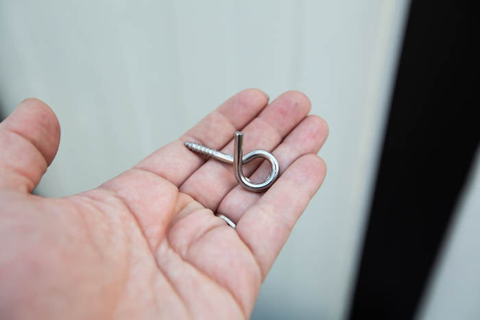 Hooks for how to hang string lights on the patio