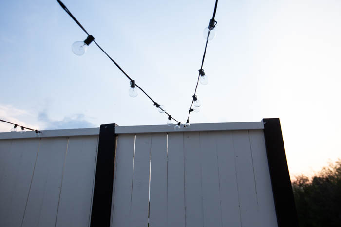 how to hang string lights on the deck